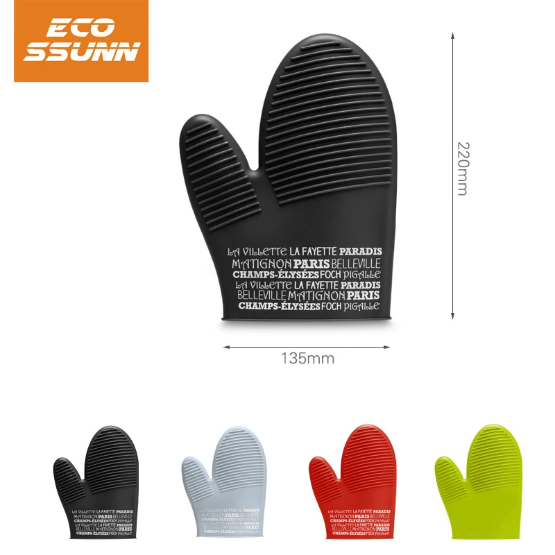 professional heat resistant bbq microwave silicone kitchen rubber cooking hand Barbecue oven gloves
