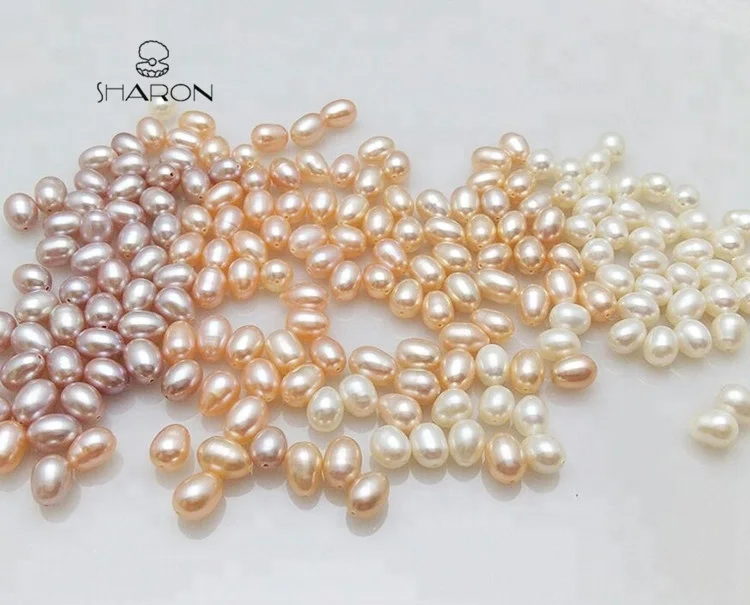 Wholesale 6-7mm AAA Top Quality Luster Drop Natural Freshwater One Hole Rice Shape Real Loose Pearl Beads