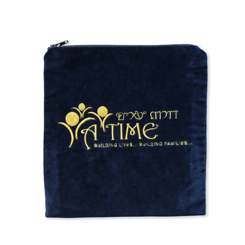 
hot sell on ETSY custom design tallit bags for Jewish grey velvet Bag stunning embroidery tefillin bag for gift 