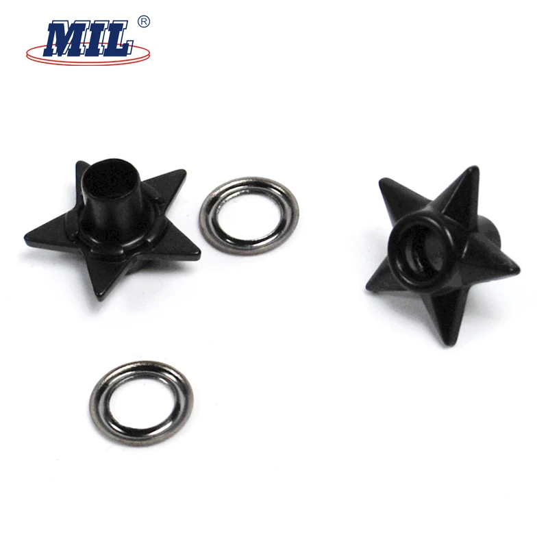 Washable Five Star Shape Fashion Brass Metal Eyelets And Grommets For Clothing