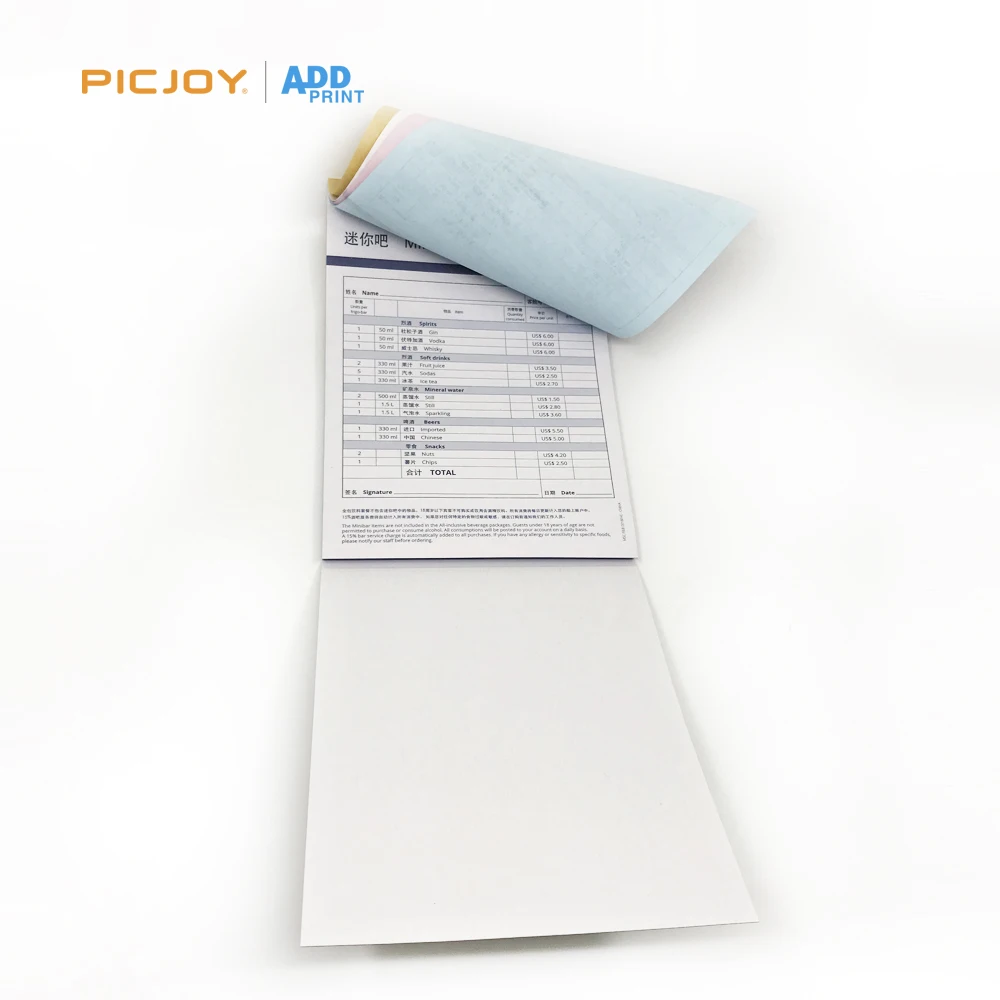 A5 210*148mm Triplicate Invoice forms Invoice Book Duplicate receipt books printing in shanghai