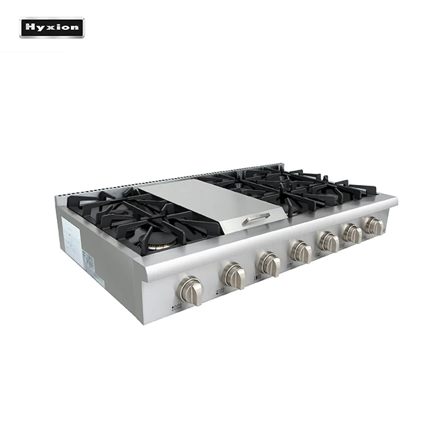Оптовая продажа, газовая плита 48 дюймов, 6 горелок с грилем из Китая