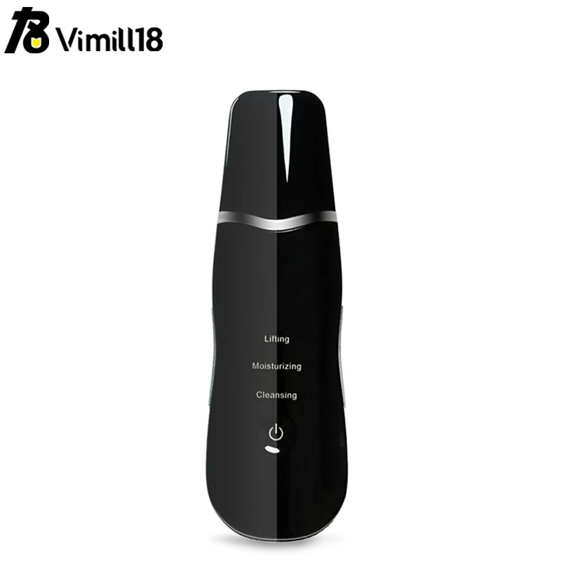 Portable facial ems blackhead acne extractor skin cleaner scrubber peeling ultrasonic spatula