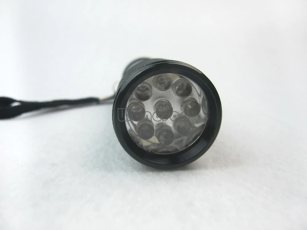 9 LED Small Purple Light Invisible Inks Glow Golf Balls UV Violet Flashlight