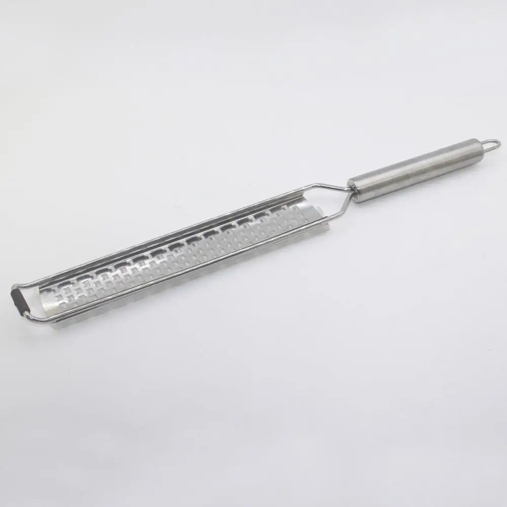 High quality kitchen cooking tools fruits citrus lemon zester cheese food flat long multifunctional stainless steel grater