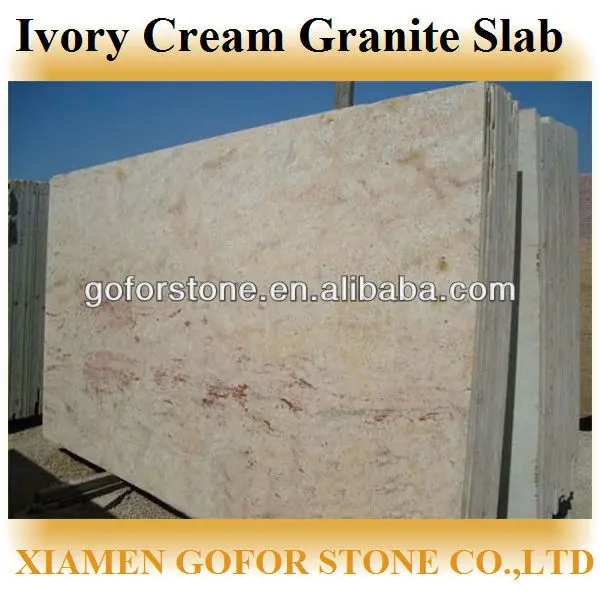 Natural Polished Ivory Cream Granite Slab