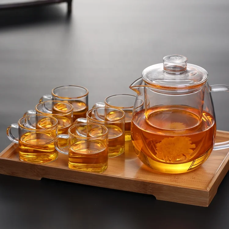 High Quality Borosilicate glass tea pot with glass filter