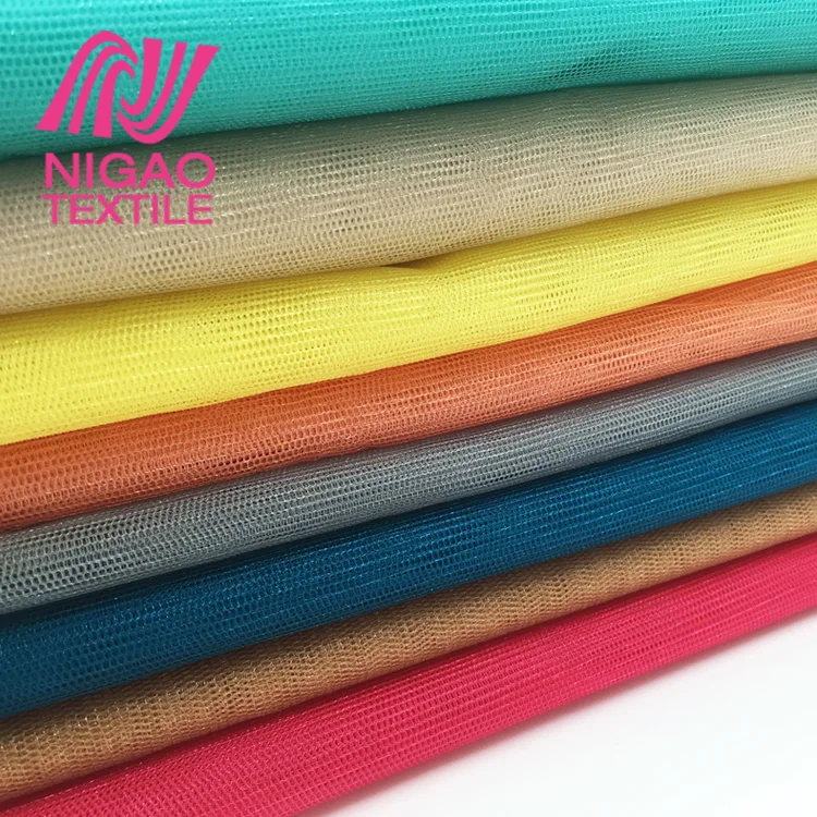 
100% Nylon Textile Mesh Fabric Breathable Material Hexagonal Holes Net Fabric Wedding Tulle Fabric Colors Lightweight Knitted 