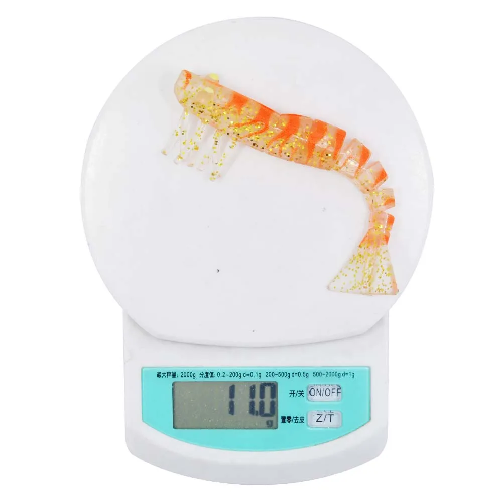 CHS006 rigged hook TPR material soft live shrimp fishing lures