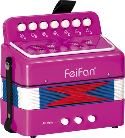 Popular and hot sale beibeile brand colorful button toy accordion for kids
