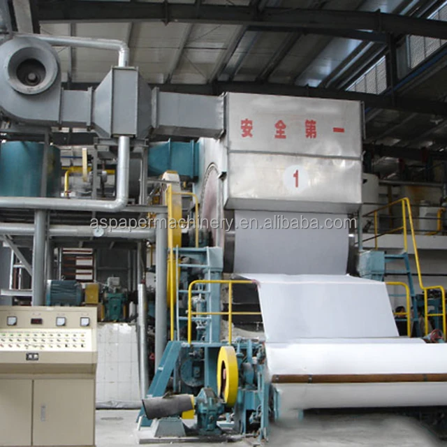 2T/D pulp and waste paper recycling jumbo roll toilet tissue paper making machine price