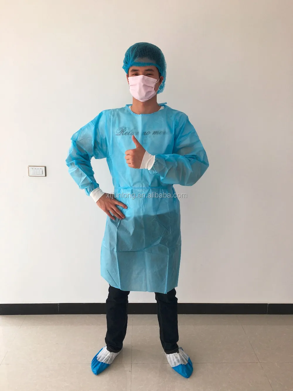 Cheap Price 20gsm 25gsm Lightweight Blue PP Non Woven Isolation Gowns