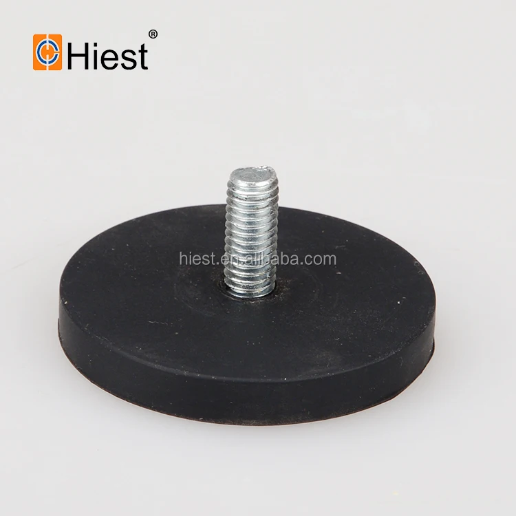 Strong pull force Rare Earth Rubber Coated  D43 pot Magnet