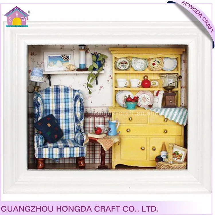 Simulation Furniture Diy Miniature Doll House Wooden House Miniature Wood Crafts Houses Diy Wooden Dollhouse Miniature