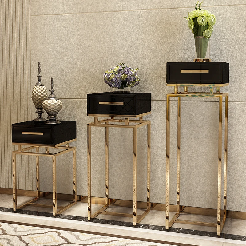 Wholesale Square Metal Corner Plant Wall 3pcs Flower Stand/Cake Table for Wedding/Party Decoration