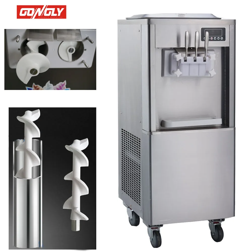 2022 Making Wholesale Best Seller Snack Food Maker Standing Type Manufacturing Ice Cream Machine