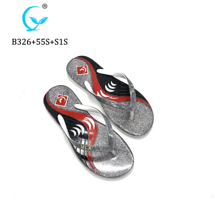New model women sandals Shiny strap slippers outdoor natural rubber flip flops