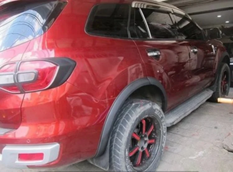 SUV accessories abs plastic matte black slim fender flare for everest 2015+