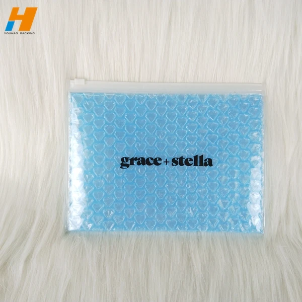 
2021 year hotest clear ziplock bubble bag, bubble pouch with zipper for cosmetic, jewelry 