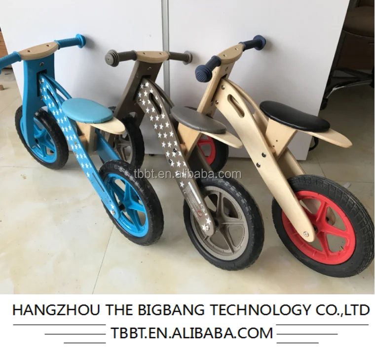 
BIGBANG wood frame push bike WOODEN BALANCE BIKE for toddlers 