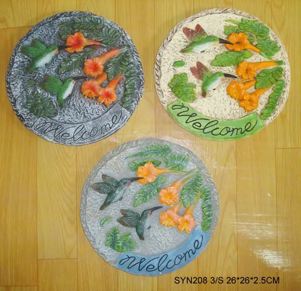 
Polyresin Garden Stepping Stone & Plaque 