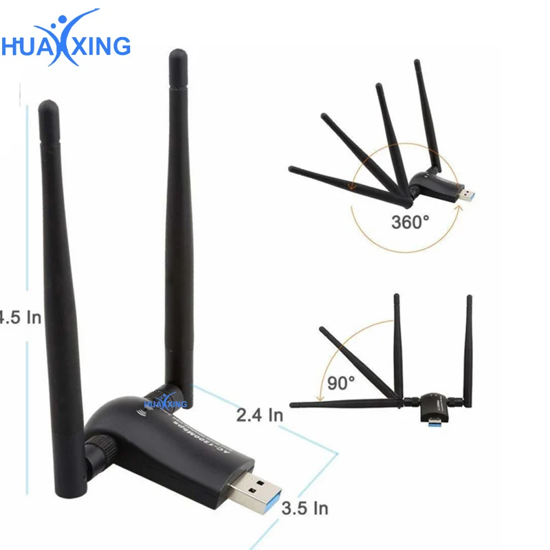 Usb Wifi адаптер 1200 Мбит/с Techkey 3 0 ключ 802 11 Ac беспроводной сетевой с двухдиапазонным 2 4 ГГц/300 + 5