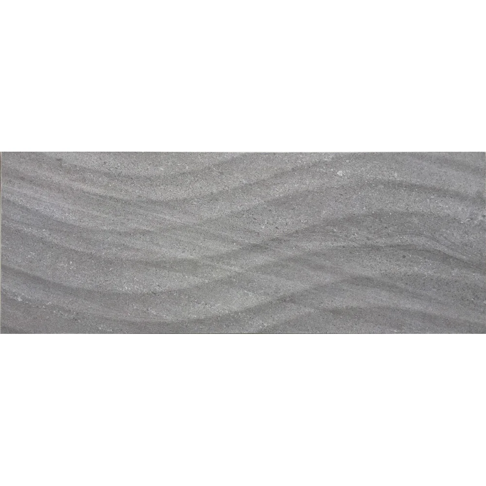 300x800 grey color wave design bathroom 3d glazed ceramic wall tile
