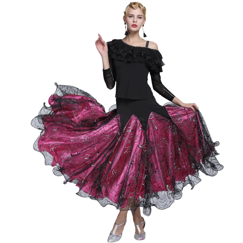 Красивое платье для танцев OCT5923 одежда бальных юбка