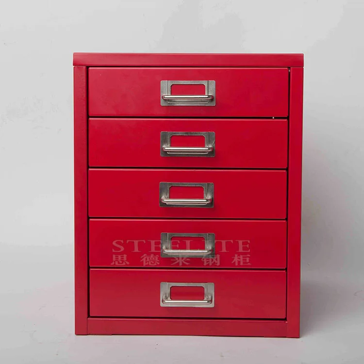 School Uniform Design Colorful Steel Locker Cabinet with Drawer Filing Cabinets on Desk