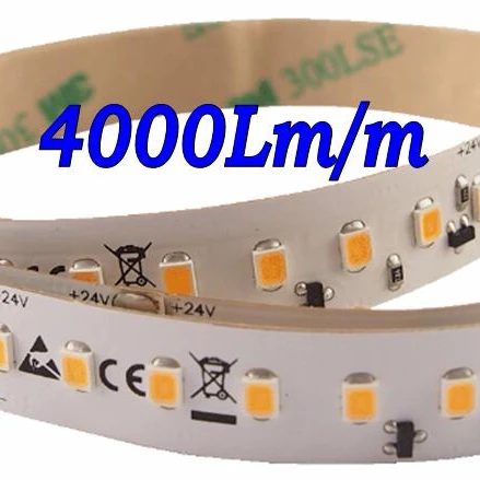 High Efficiency SMD2835 DC24V CC 180Lm/W 4000Lm/m LED Strip Projects Commercial lighting  Constant Current DC24V 22W 11.5W