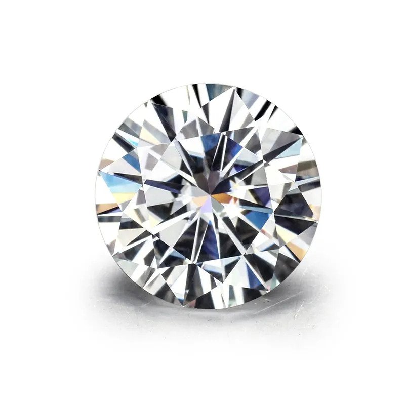 0.5ct 5 mm DEF round white moissanite diamond loose stone Stargem 8h & 8a cutting round shape moissanite