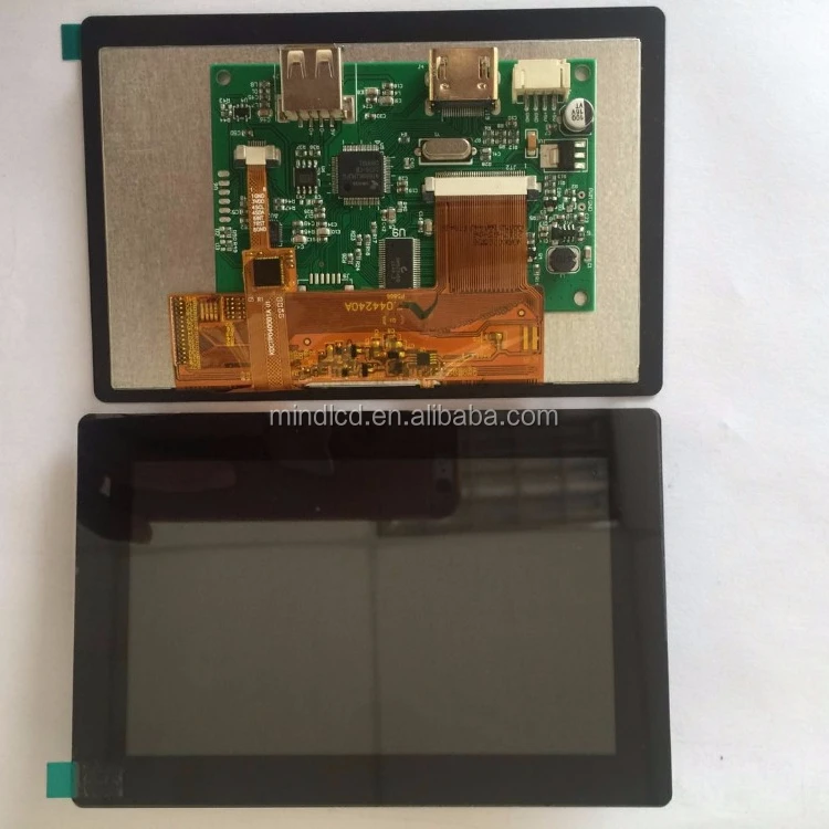 WVGA 5.0 inch IPS tft lcd screen capacitive touch panel control board USB interface display screen