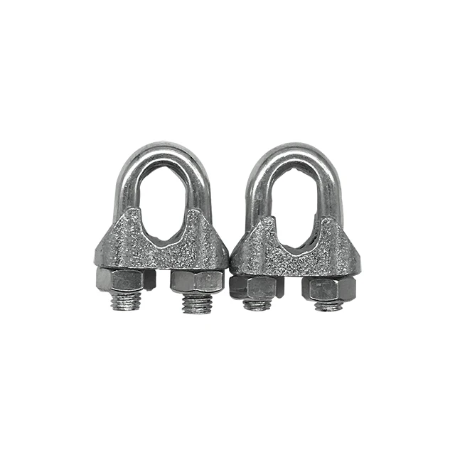 DIN 741 Malleable Zinc Plated Wire Rope Clip  China factory supply forged wire rope clip