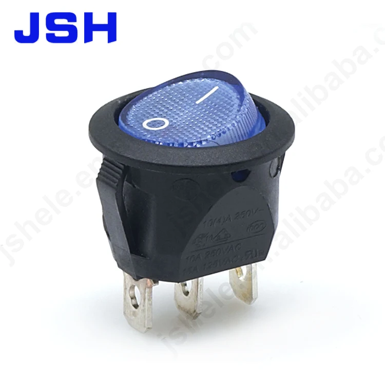 Round Car On/Off Rocker Switches Car Audio Toggle 12V Amp Install Lights