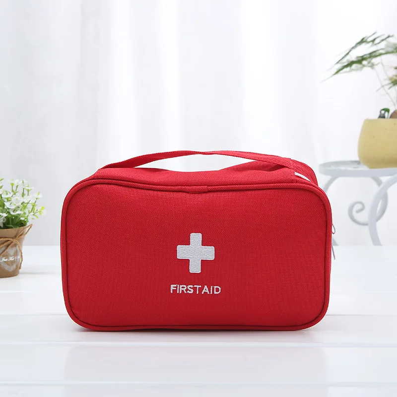 Custom portable red medical bag travel oxford emergency first aid kit bag for promotion