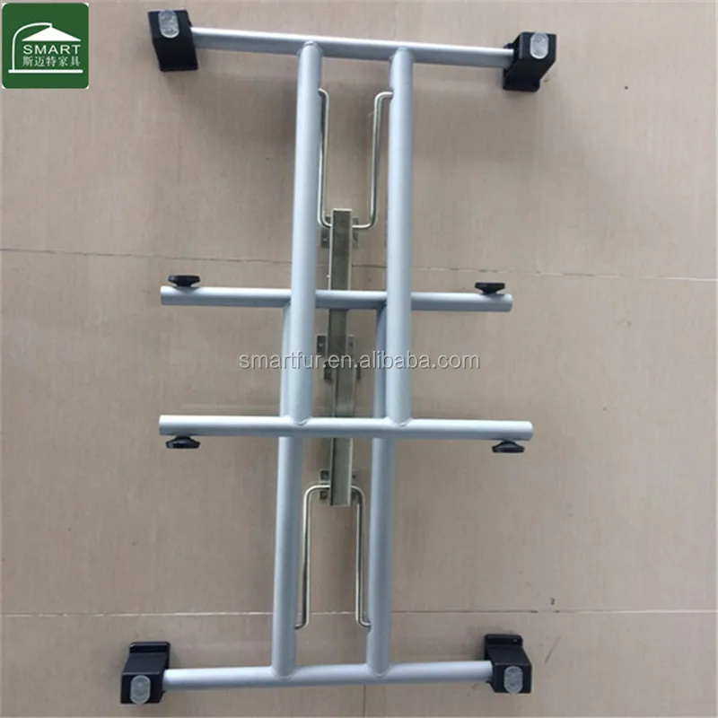 Folding Tables Banquet Out Portable Adjustable Dinner Table Desk Single Layer Metal Frame Folding Table Leg 4 leg stand desk