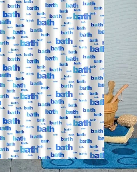 Водонепроницаемое покрытие антибактериальный занавески для душа с английскими буквами печатается