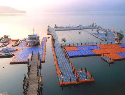 Double floating dock unit Plastic floating boat docks