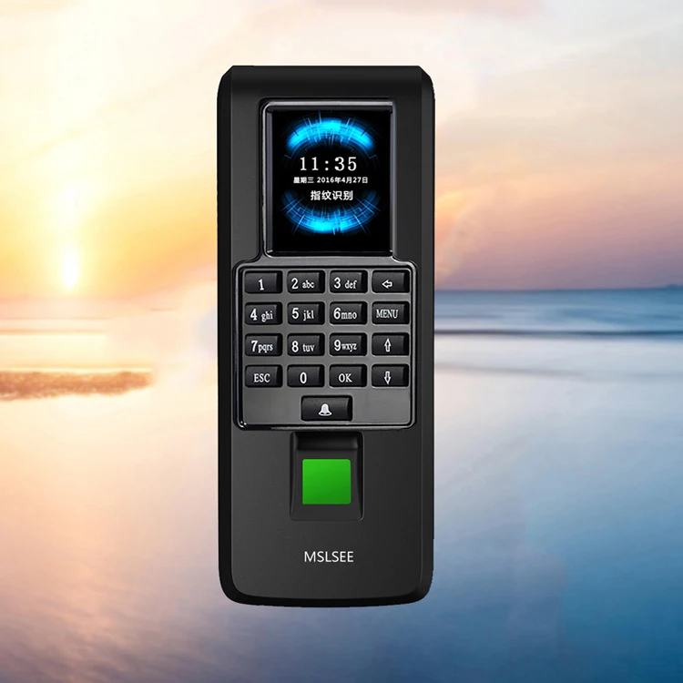 Gate finger print access control attendance system on door