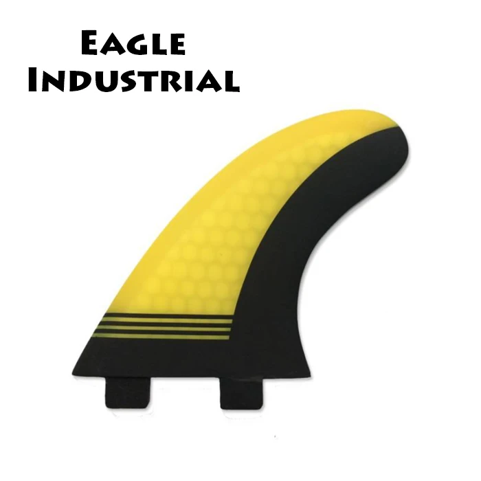 Highly polished fiberglass honeycomb jet surf fins G5 triple-set