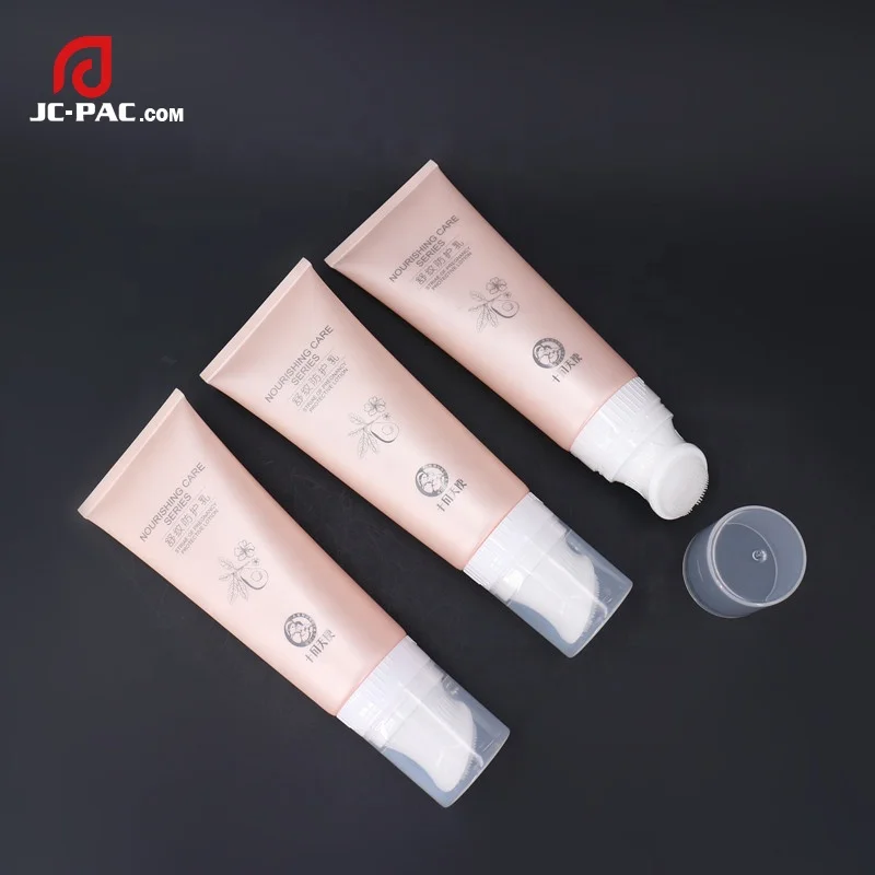 Plastic Cosmetic Eco-friendly Cosmetic Packaging Face Cream Facial Cleanser Dome Massage Silicone Applicator