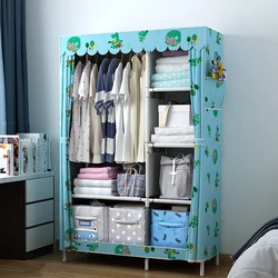 Large capacity portable clothes closet storage organizer fabric wardrobe