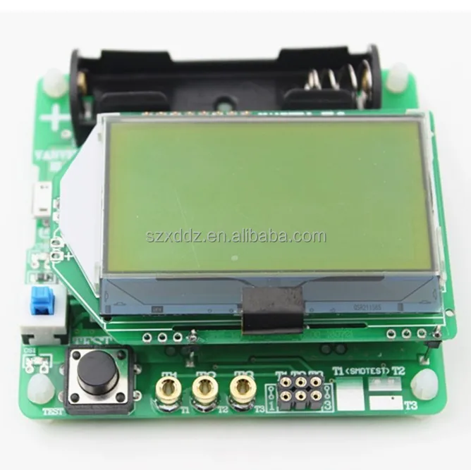 Цифровой комбинированный тестер транзисторов LCR ESR Meter Mega328 диодный триодный индуктор емкость резистора MOS/PNP/NPN + испытательный зажим