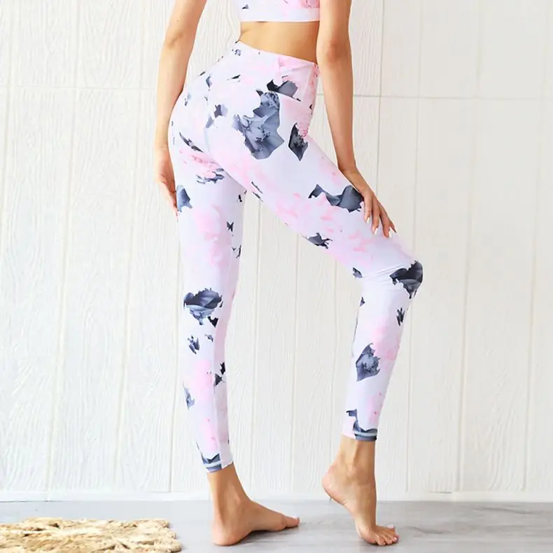Toplook Gym China Wholesale Sports Clothing Manufacturer Printed Yoga two piece Set S285