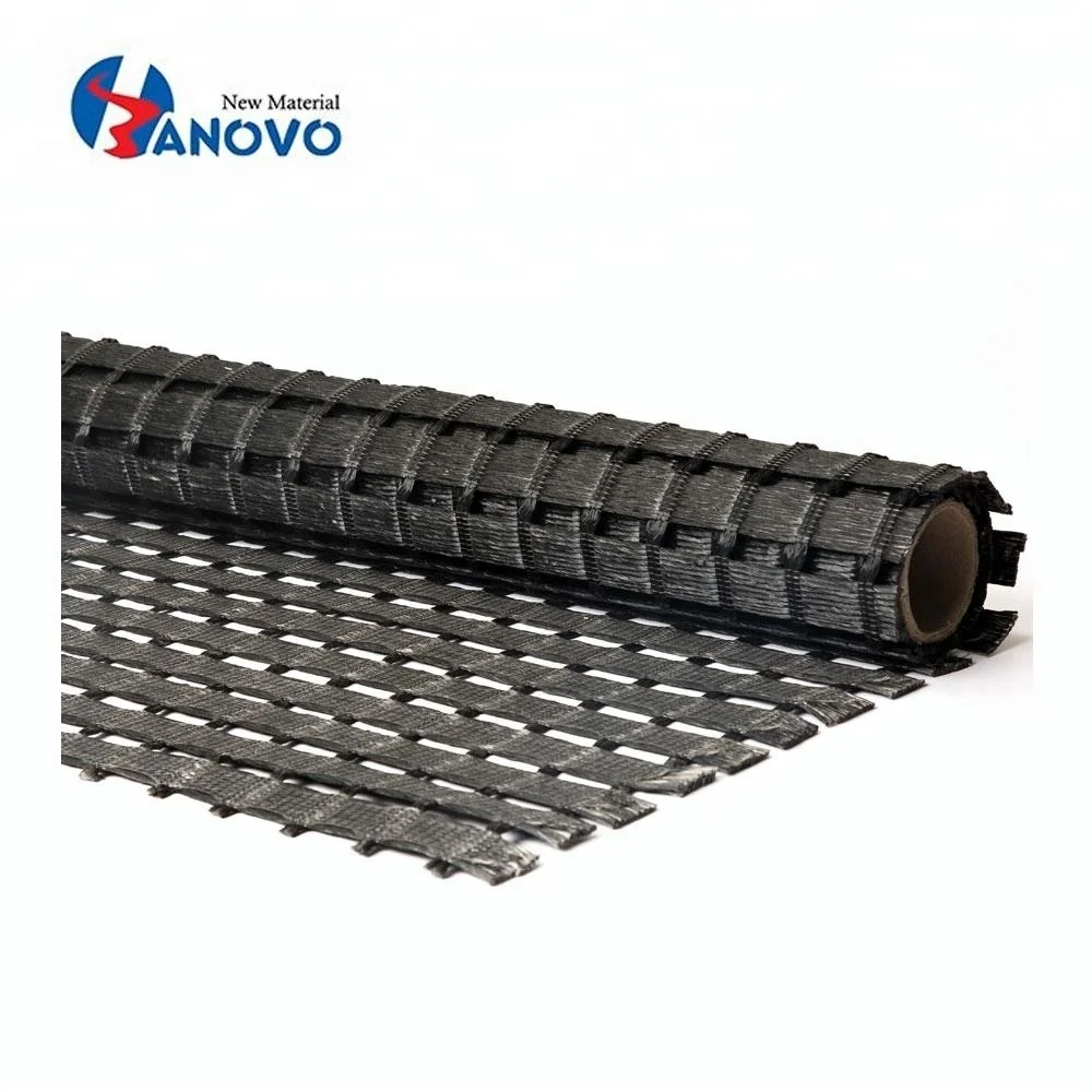 Soft soil stabilization PET plastic uniaxial geogrid