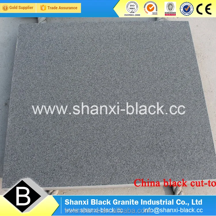 
black granite flamed waterjetted bushhammered finish shanxi black china black nero assoluto G777 granite pure black granite tile 