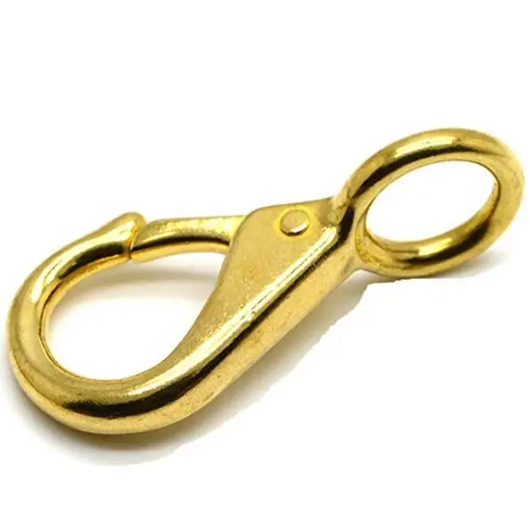 Solid Brass Oval Ring  bull snap Lobster Snap Clasp Hook