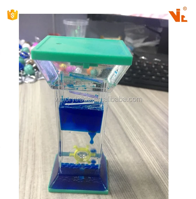 V-HOU001 рекламная акция, украшение стола, прозрачное акриловое колесо, масло, песочные часы в песочных часах, жидкий песок, таймер