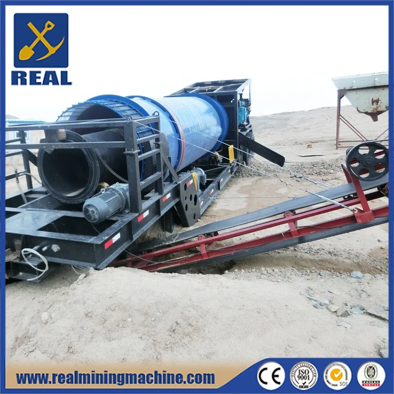 Gold mining trommel large scale gold wash plant for sale100 ton per hour