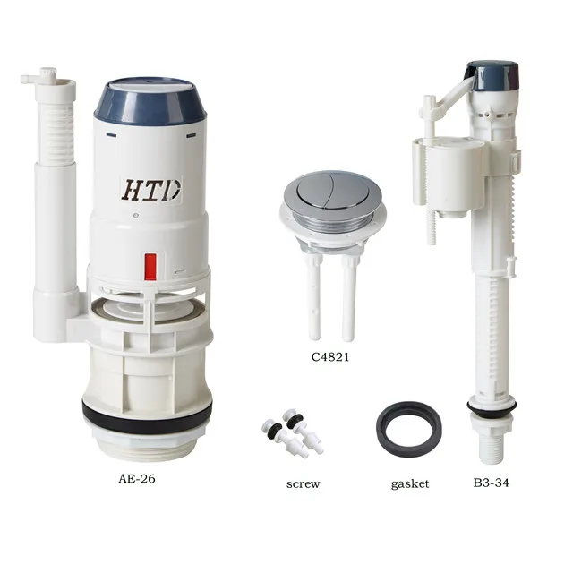 HTD wall hung wc cistern flush repair kit mechanism water saving toilet flushing system
